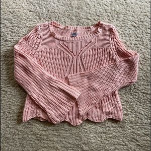 Flowy Pink Knitted Sweater